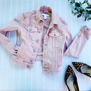 H&M Dusty Pink Denim Jacket size 2
